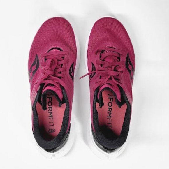 SAUCONY Kinvara 12 Women’s Running Shoes Size 8 Cherry silver Size 8 EUC - Picture 4 of 9